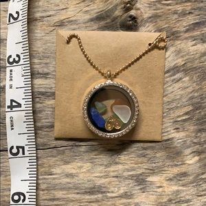 Keepsake necklace with sea glass